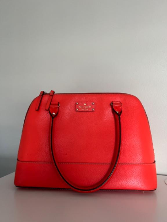 Orange Kate Spade Bag (Category: Luxury Bags & Wallets) located in Quezon City. Submitted by goldenfinds.ph (Listing ID 1170325612, Image 1). Description: Neon Orange Kate Spade Bag for sale! ₱4,500 (negotiable) - bought from the States - good condition - with dust bag - PM for measurements.