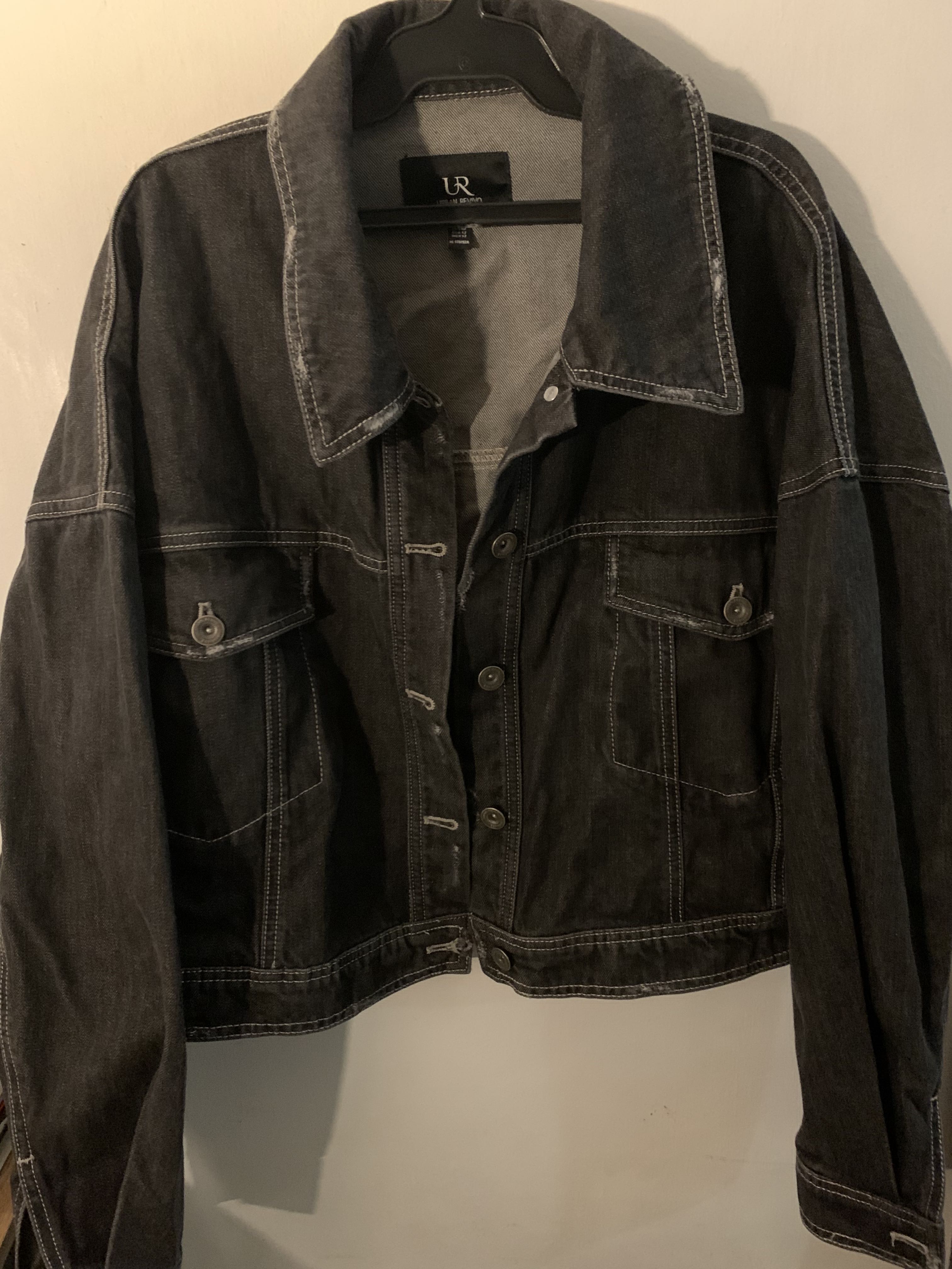 Oversized black denim jacket, Women's Fashion, Coats, Jackets and