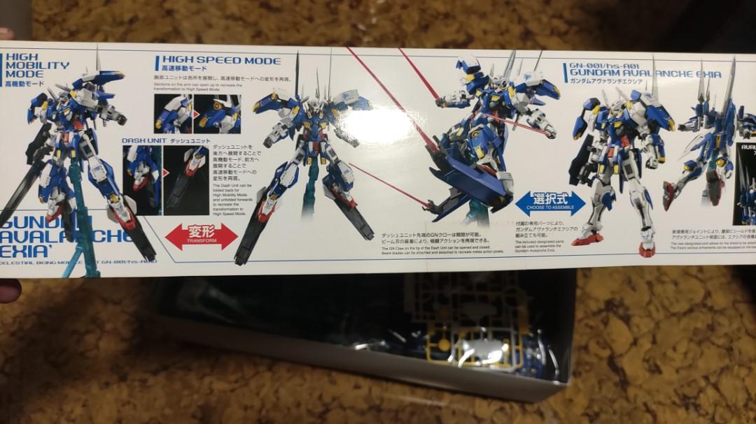 Pbandai MG Avalanche Exia (Category: Gundam & Model Kits) located in Marikina City. Submitted by diciellegaspi15 (Listing ID 1170318704, Image 3). Description: brand new sealed runners (Red bandai logo).