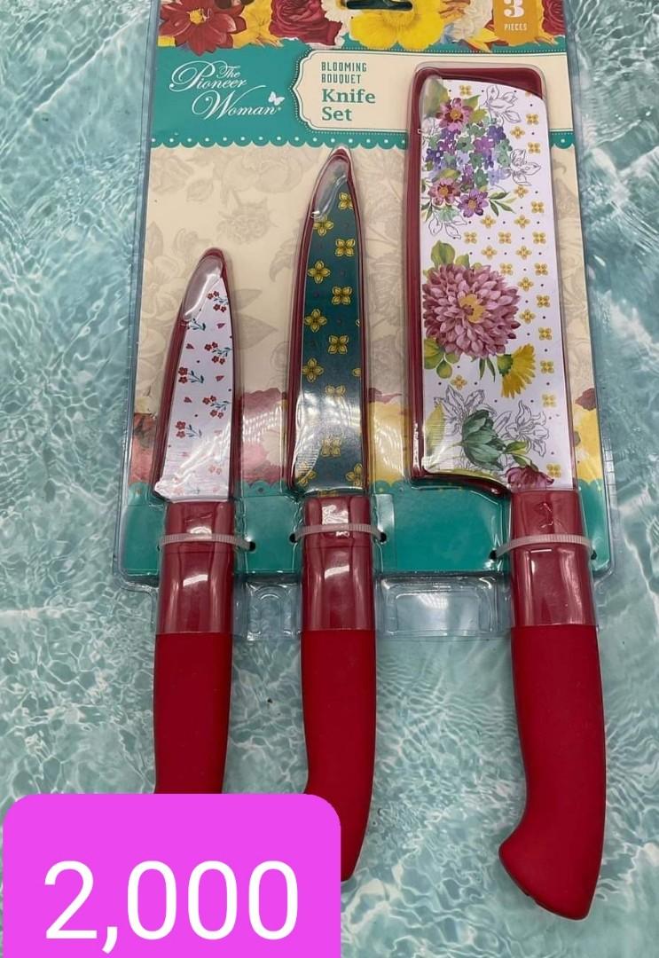  The Pioneer Woman Blooming Bouquet 20-Piece Cutlery Set - Knife  set - Cutting board