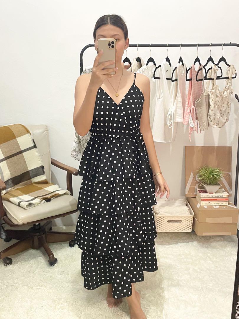 Polka dot layered dress 2025