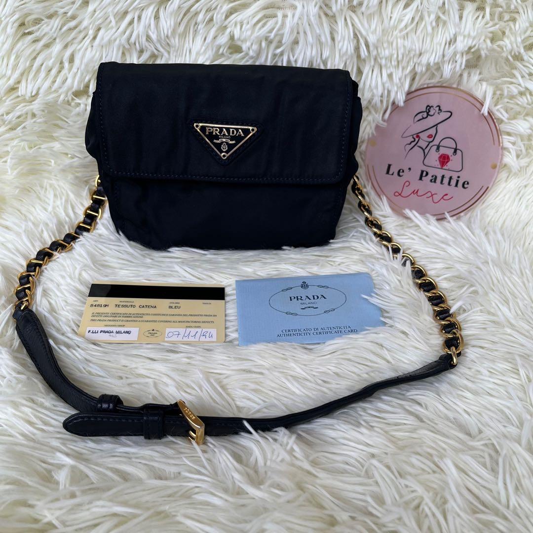Prada belt 2025 bag with chain