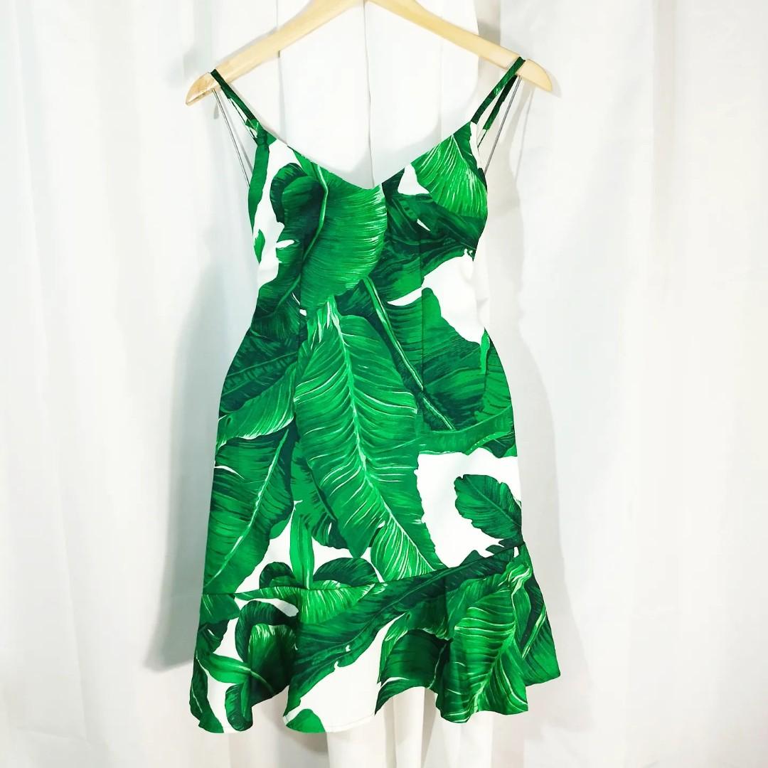 Preloved Banana Leaf Dress Dolce Gabbana Inspired Sexy, Women's Fashion,  Dresses & Sets, Dresses on Carousell