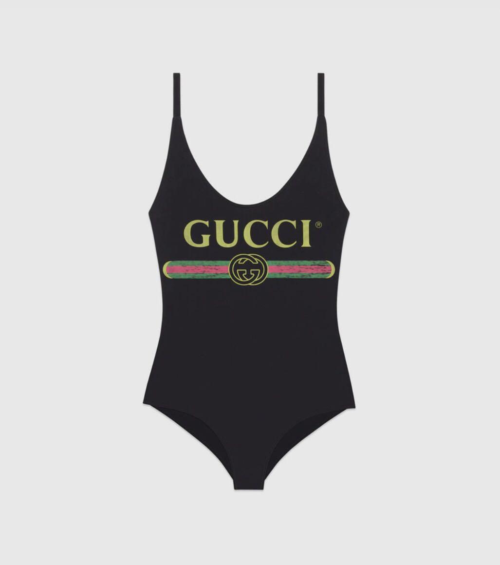 PRE ORDER Authentic Gucci sparkling logo swimsuit swimwear Women s Fashion Swimwear Bikinis Swimsuits on Carousell