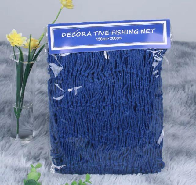 Ready Stock] Decorative Fishing Net ( Available 3 Colours - Beige / Dark  Blue / Tiffany Blue $14/Pack) , Sports Equipment, Fishing on Carousell