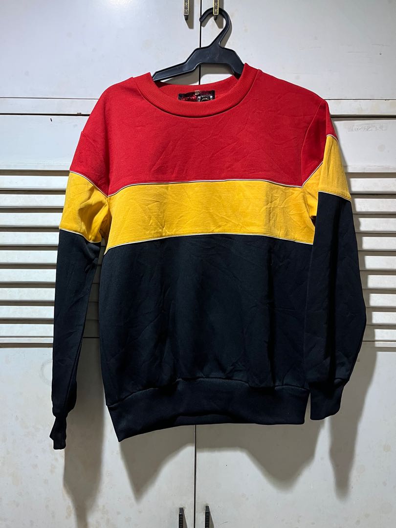 Yellow and red clearance sweater