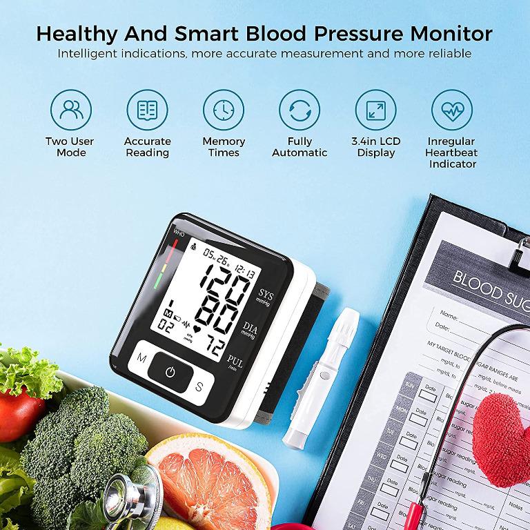 Restock! MMIZOO Digital Blood Pressure Monitors Fully Automatic Wrist