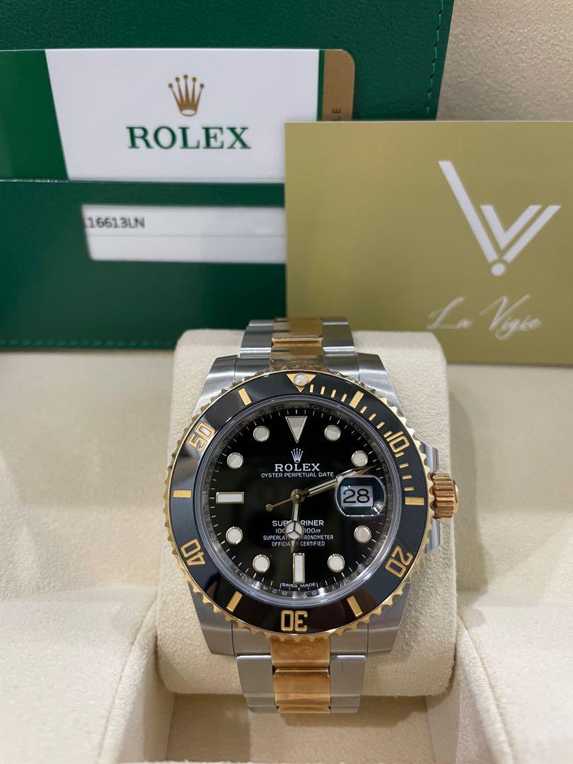 Rolex 116613ln two tone submariner, 男 