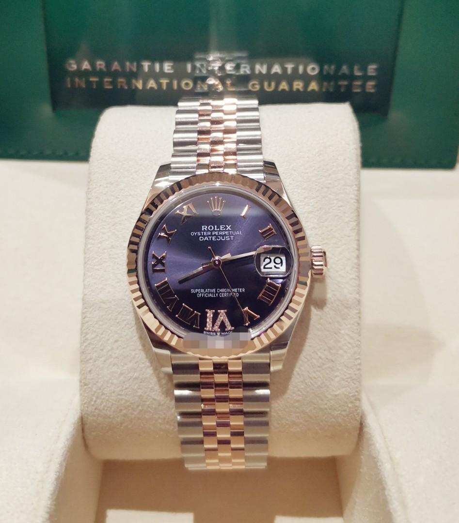 Purple diamond shop rolex