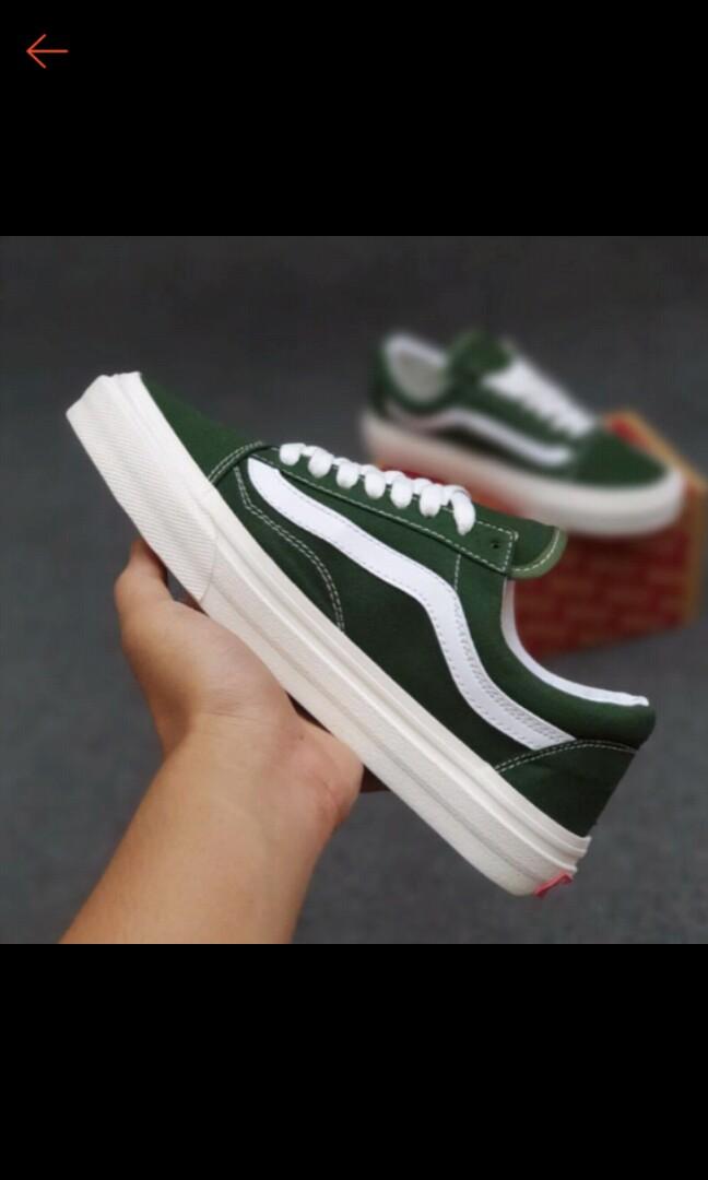 Vans authentic hijau army sale