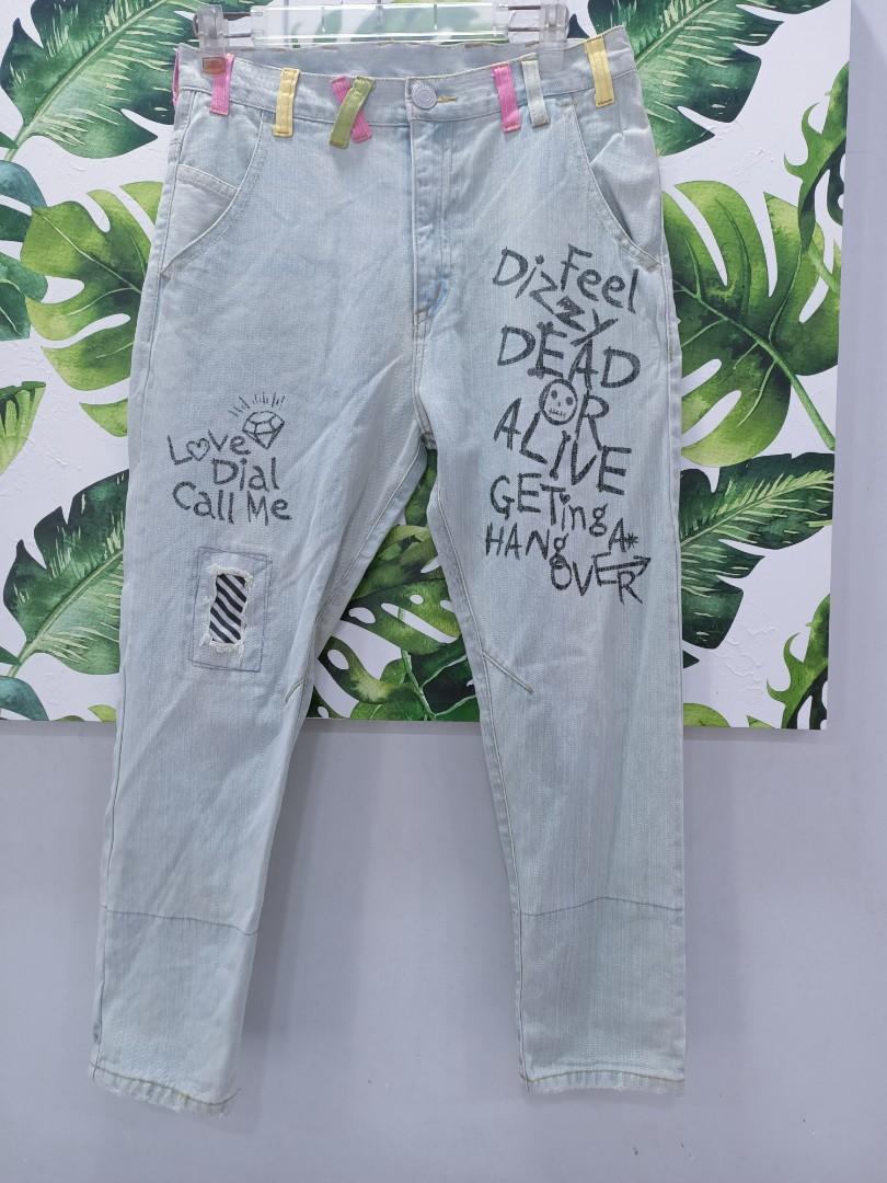 Skinny jeans x drawing jeans x Japanese 