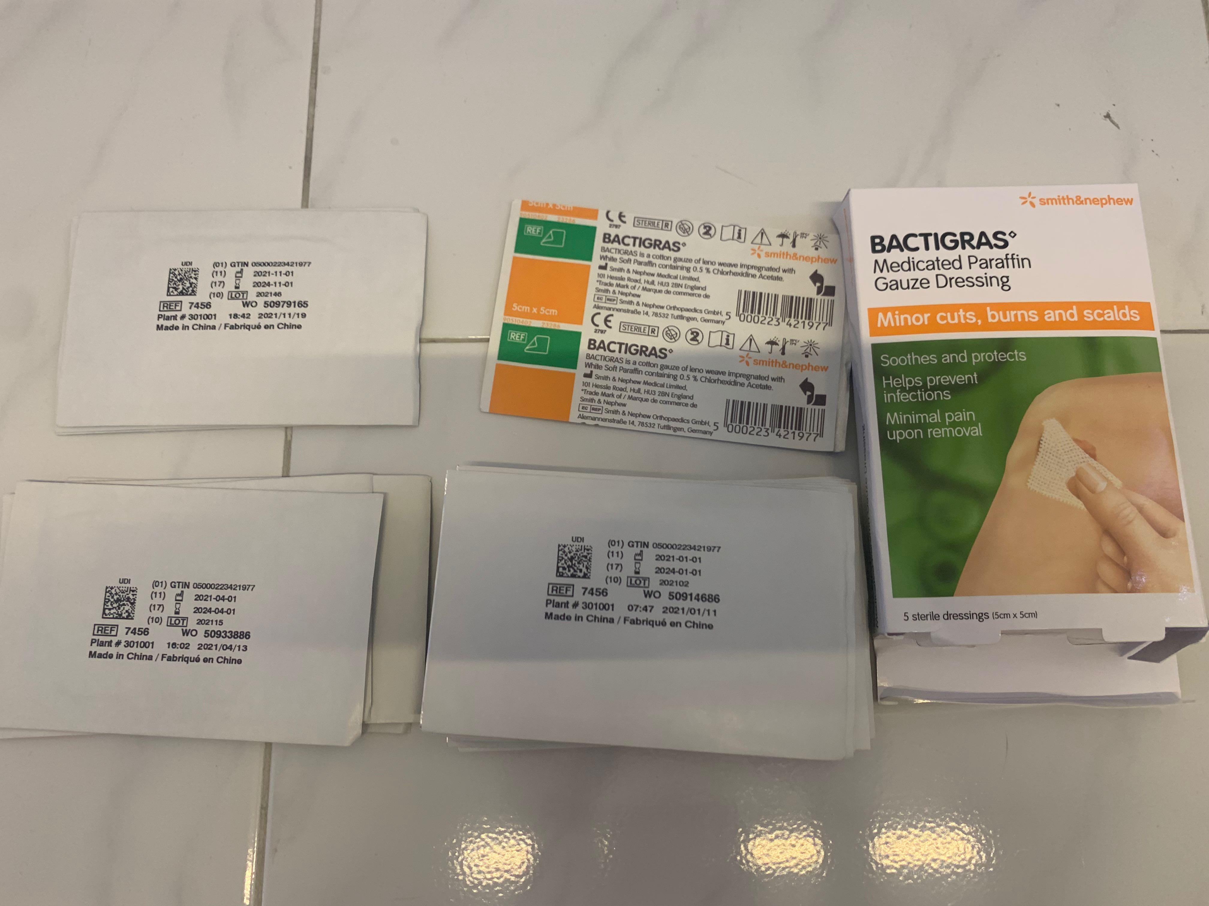 smith and nephew bactigras medicated paraffin gauze dressing for wound ...