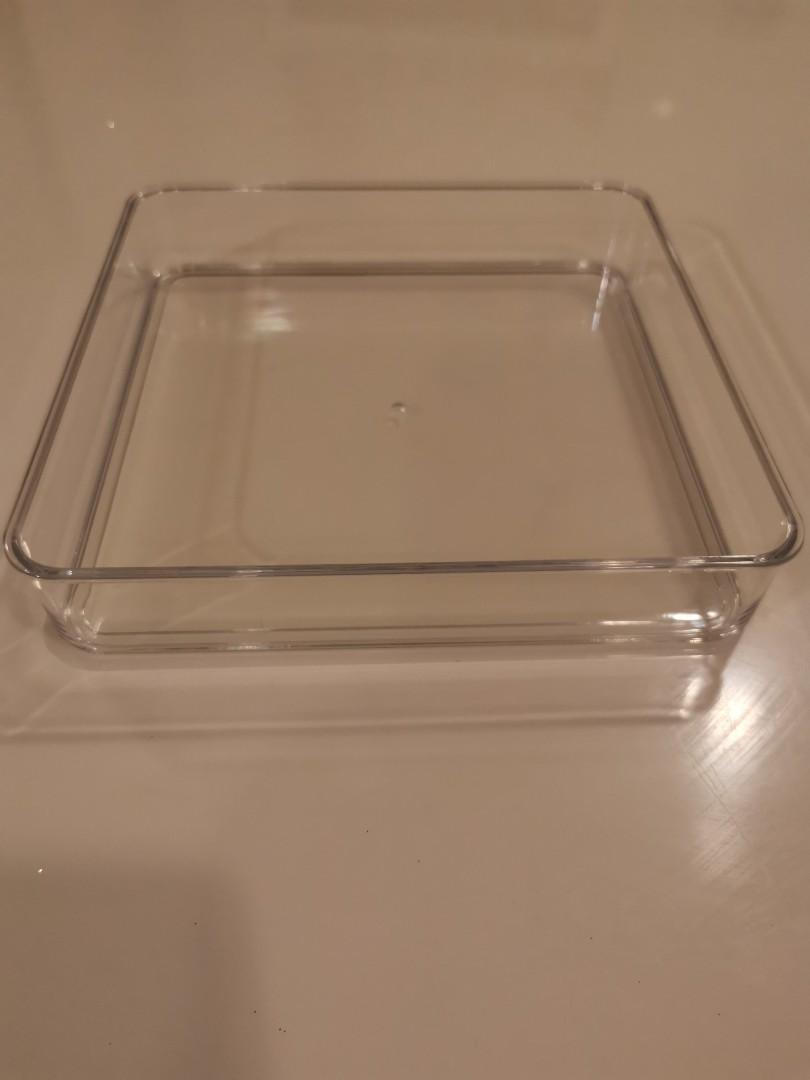 Stackable trays (Category: Food Organisation & Storage) located in Singapore. Submitted by jesteo333 (Listing ID 1170417092, Image 2). Description: Stackable plastic trays (x8). Total height is 32cm. Each tray is 21cm x 21cm x 4 cm (lxbxh).