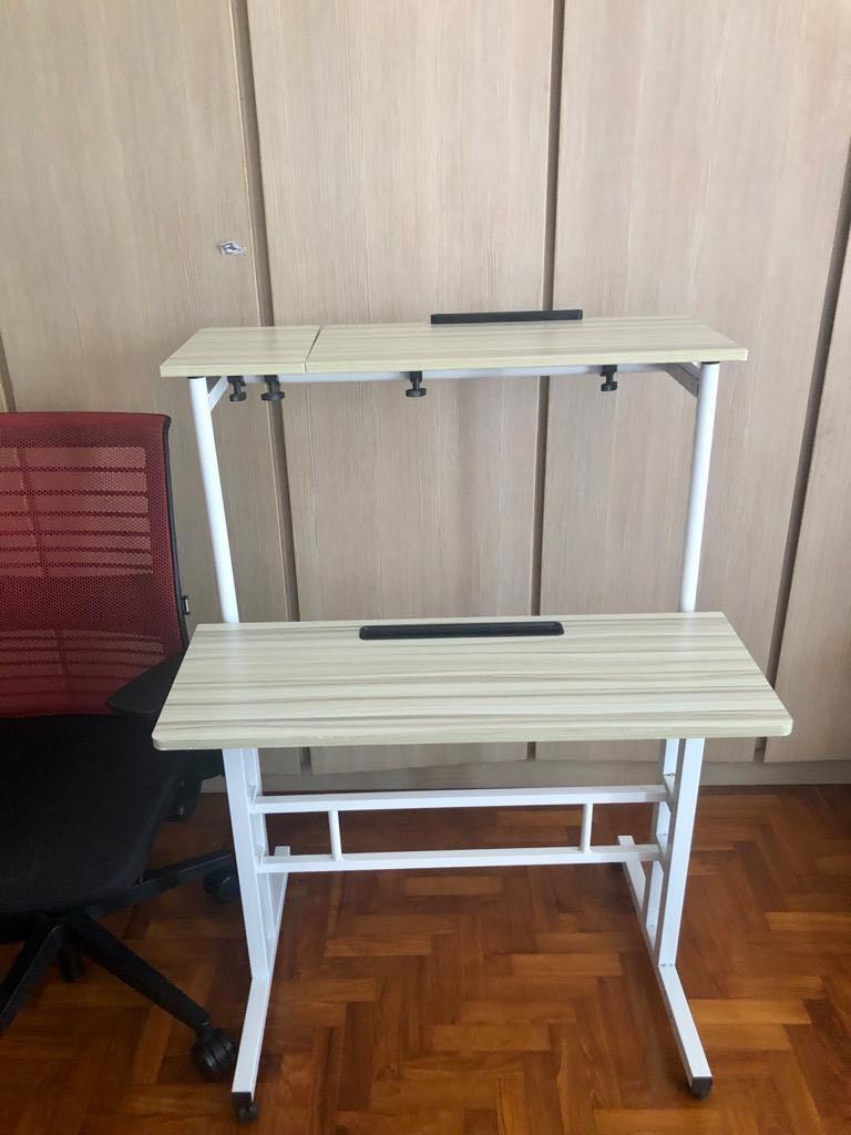 Standing adjustable study table, Furniture & Home Living, Furniture ...