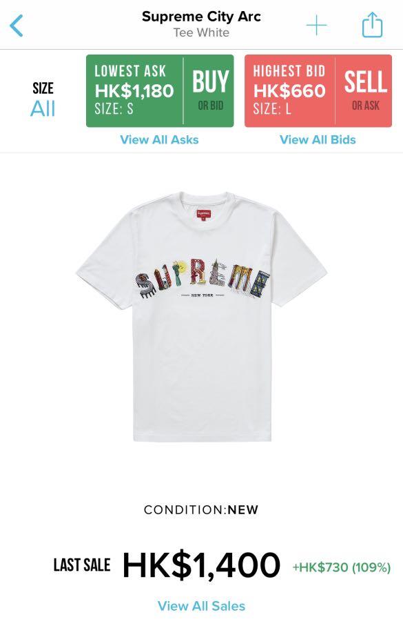 Supreme city 2025 arc tee white