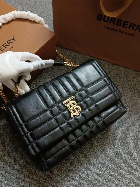 Thomas Burberry women s quilted shopper handbag chain sling crossbody messenger flap
