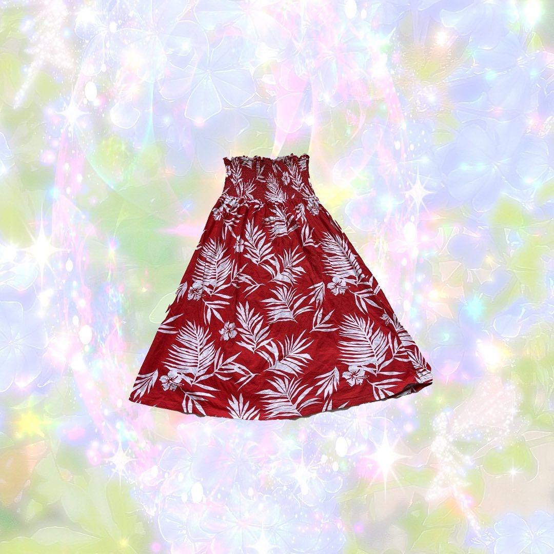 Red and white hawaiian dress hotsell