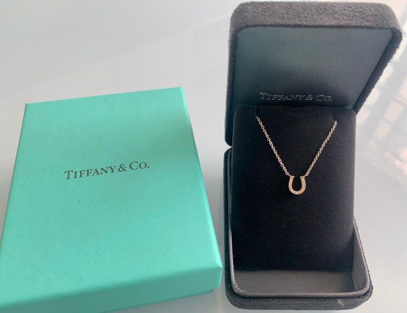 Tiffany horseshoe top necklace white gold