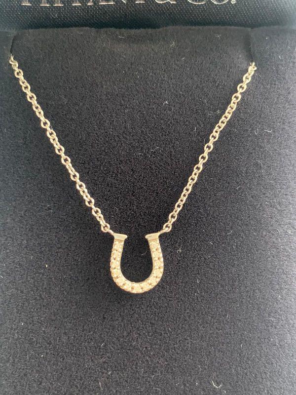 Gold horseshoe cheap necklace tiffany