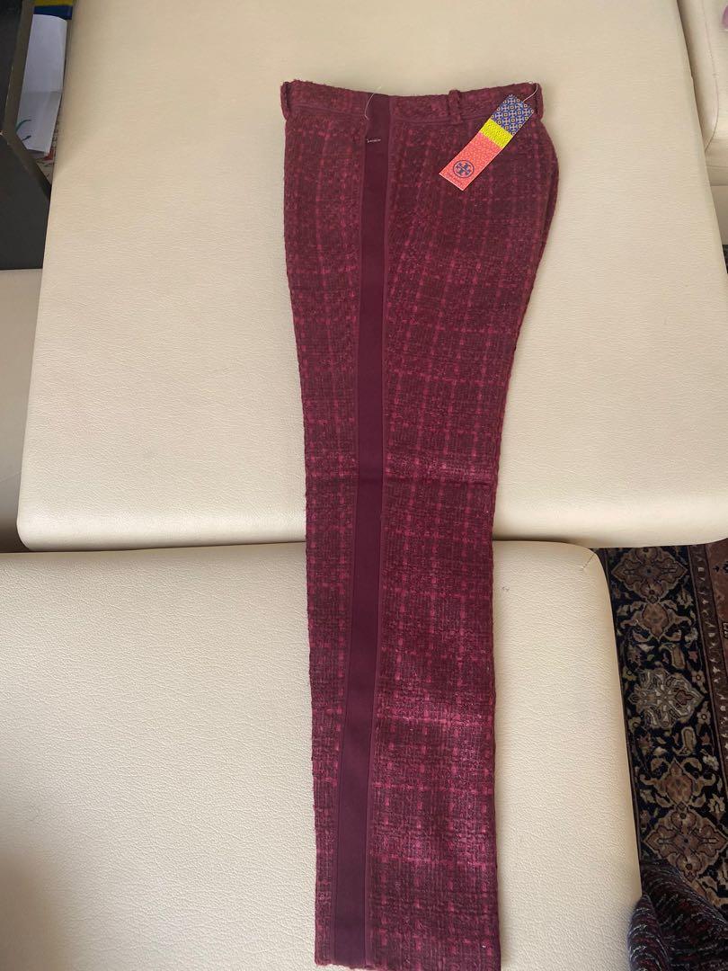 Tory Burch Tweed Tuxedo Pants Size 4 (Category: Luxury Apparel) located in Makati City. Submitted by gabdee (Listing ID 1170327428, Image 2). Description: Condition: Never used, got wrong size With lining Zippered pocket on sides Purchased for 7k pesos on sale. Was retailed for more RFS: Decluttering MOP: GCash, BPI, BDO MOD: Grab, Lalamove, JRS (to be shouldered by buyer) *May also be picked up at 7-eleven RCBC .