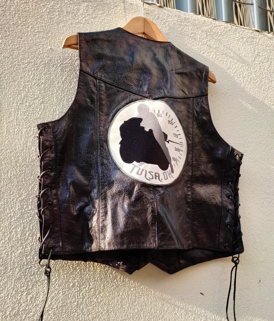 Tulsa Oklahoma Genuine leather Vest, Men's Fashion, Coats, Jackets and