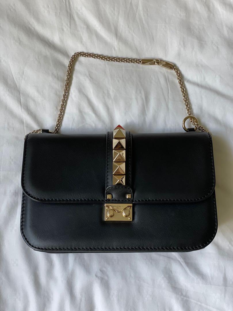 Gold valentino hotsell rockstud bag