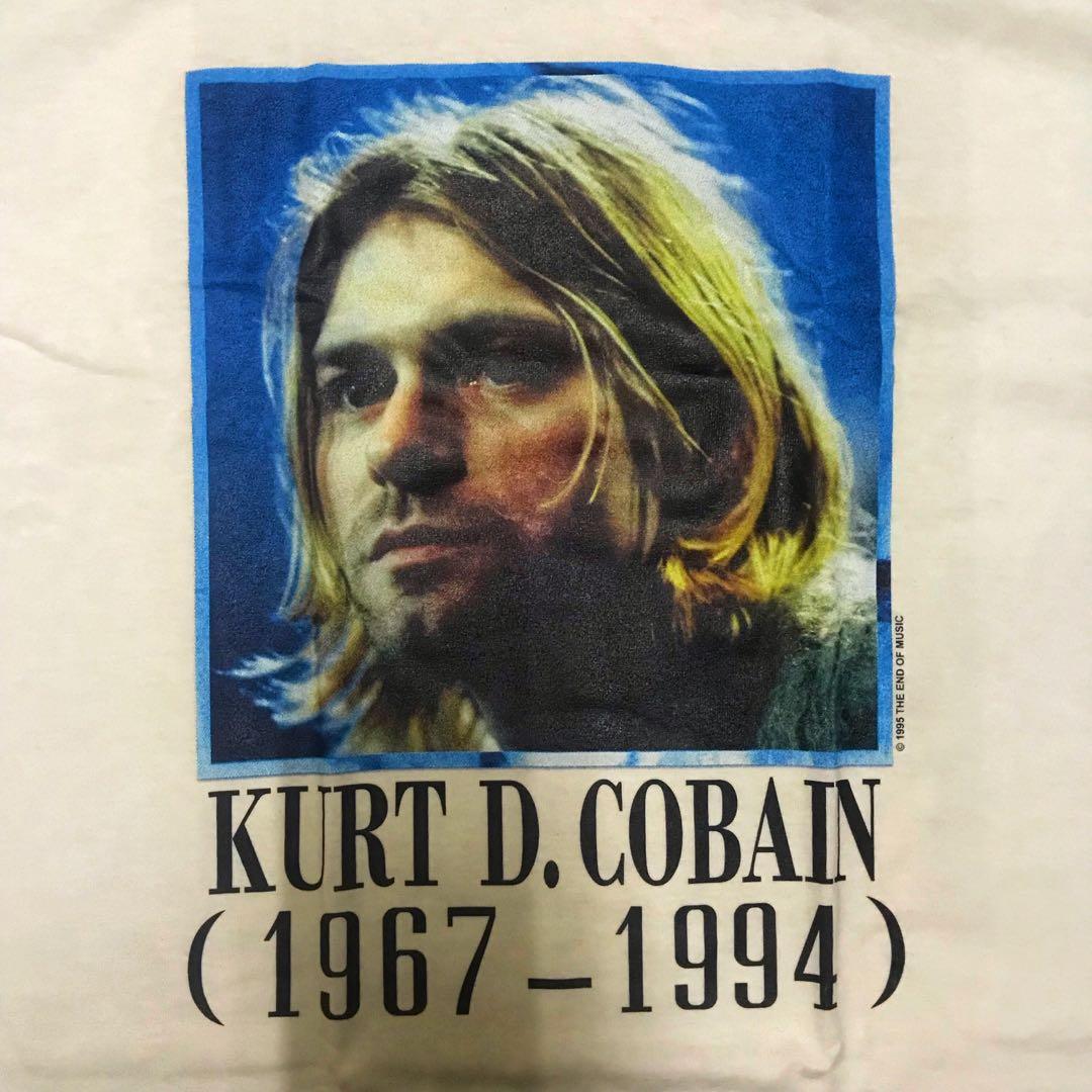Vintage 1995 Kurt D.Cobain The End of Music Bootleg Tee, Men's Fashion ...