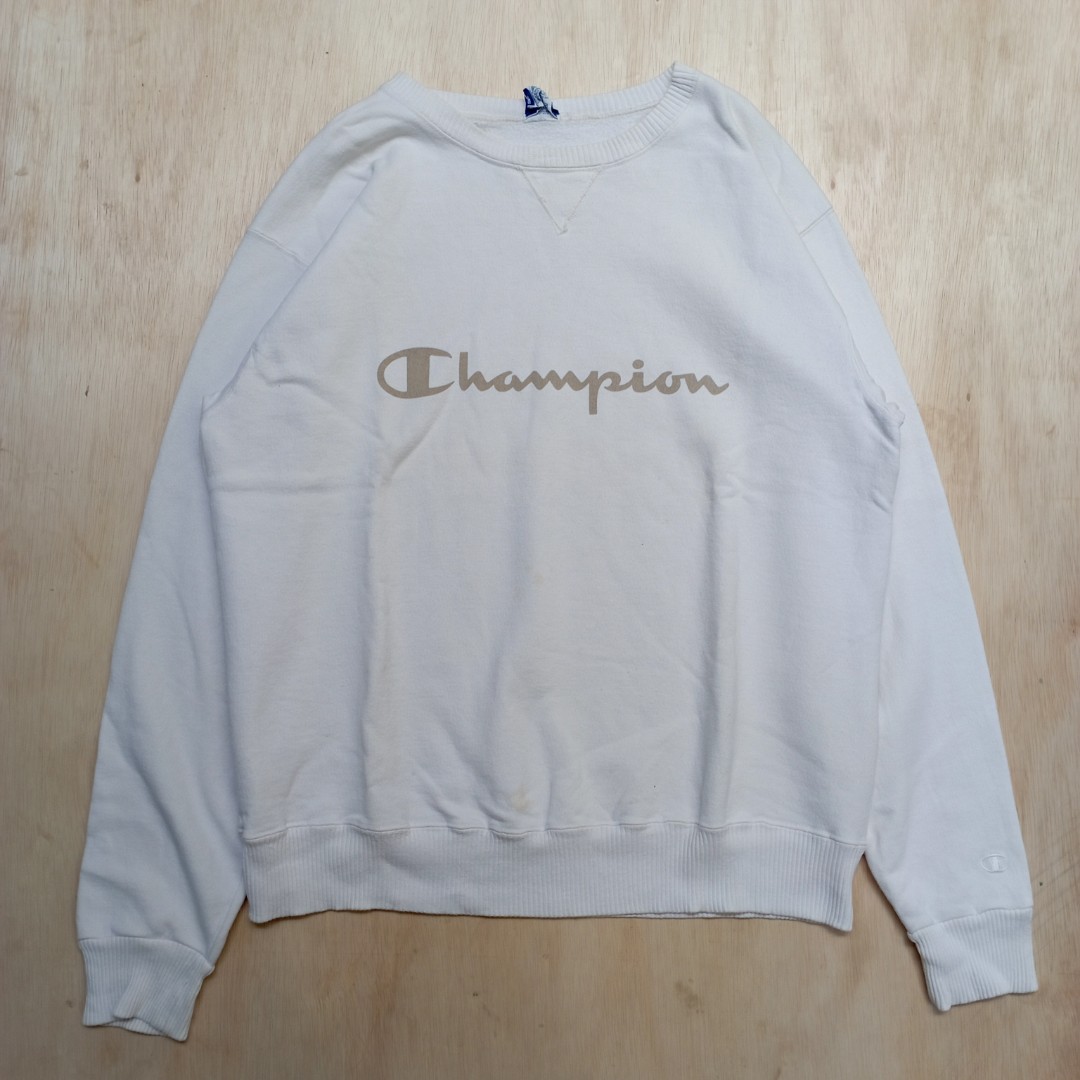 Vintage Champion Script Sweat, Fesyen 