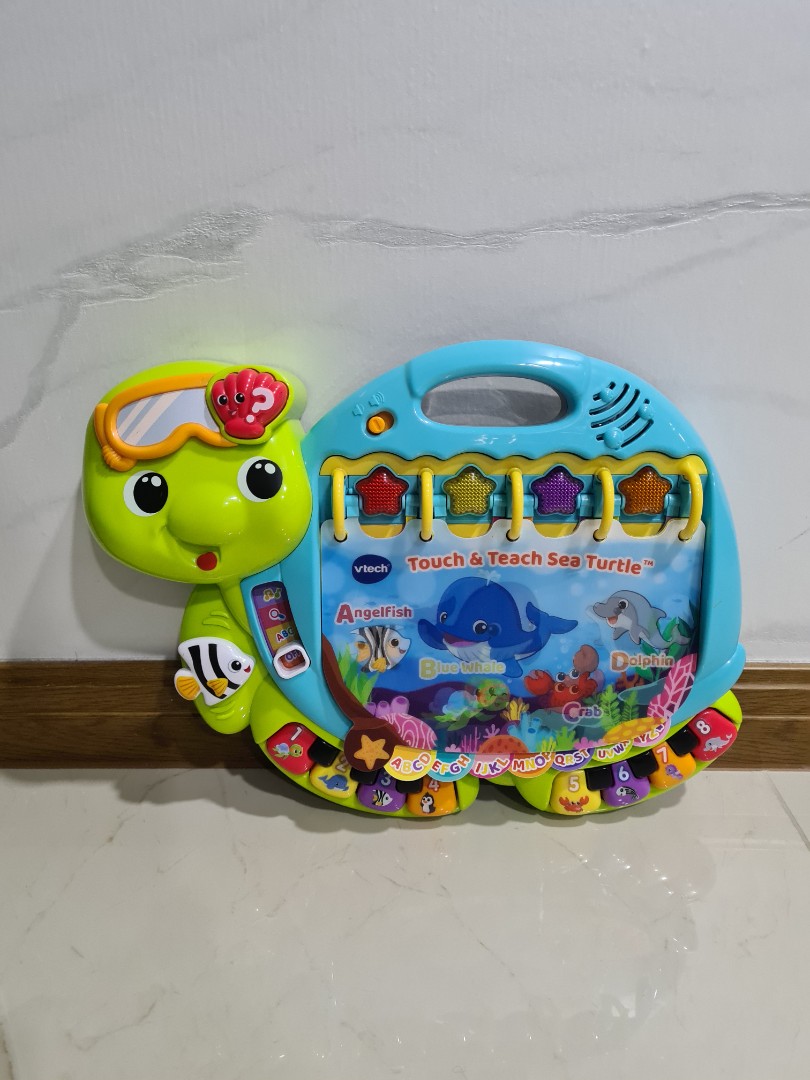 Vtech Touch and Teach Sea Turtle Baby Toy, Babies & Kids, Infant ...