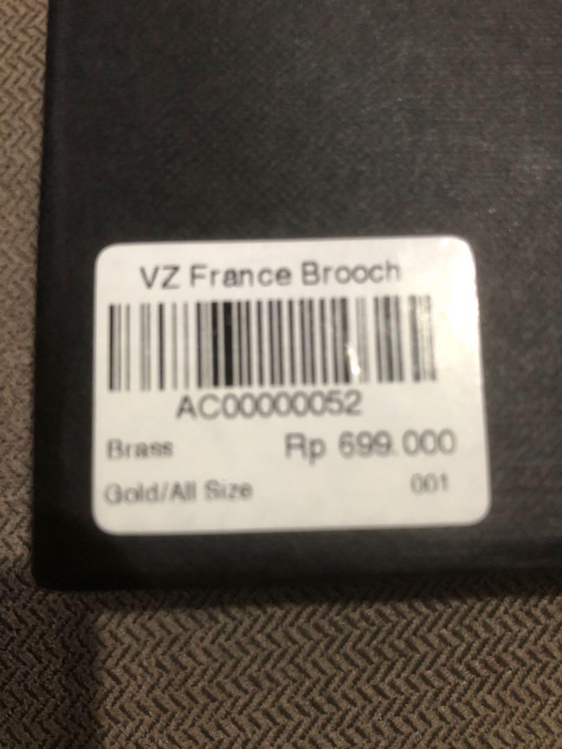 VZ France Brooch Brass Gold Vivi Zubedi