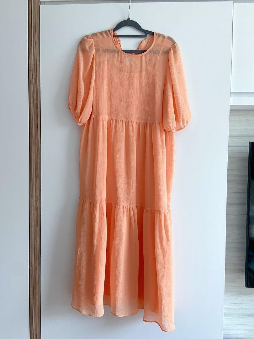 Warehouse chiffon tiered maxi dress shop