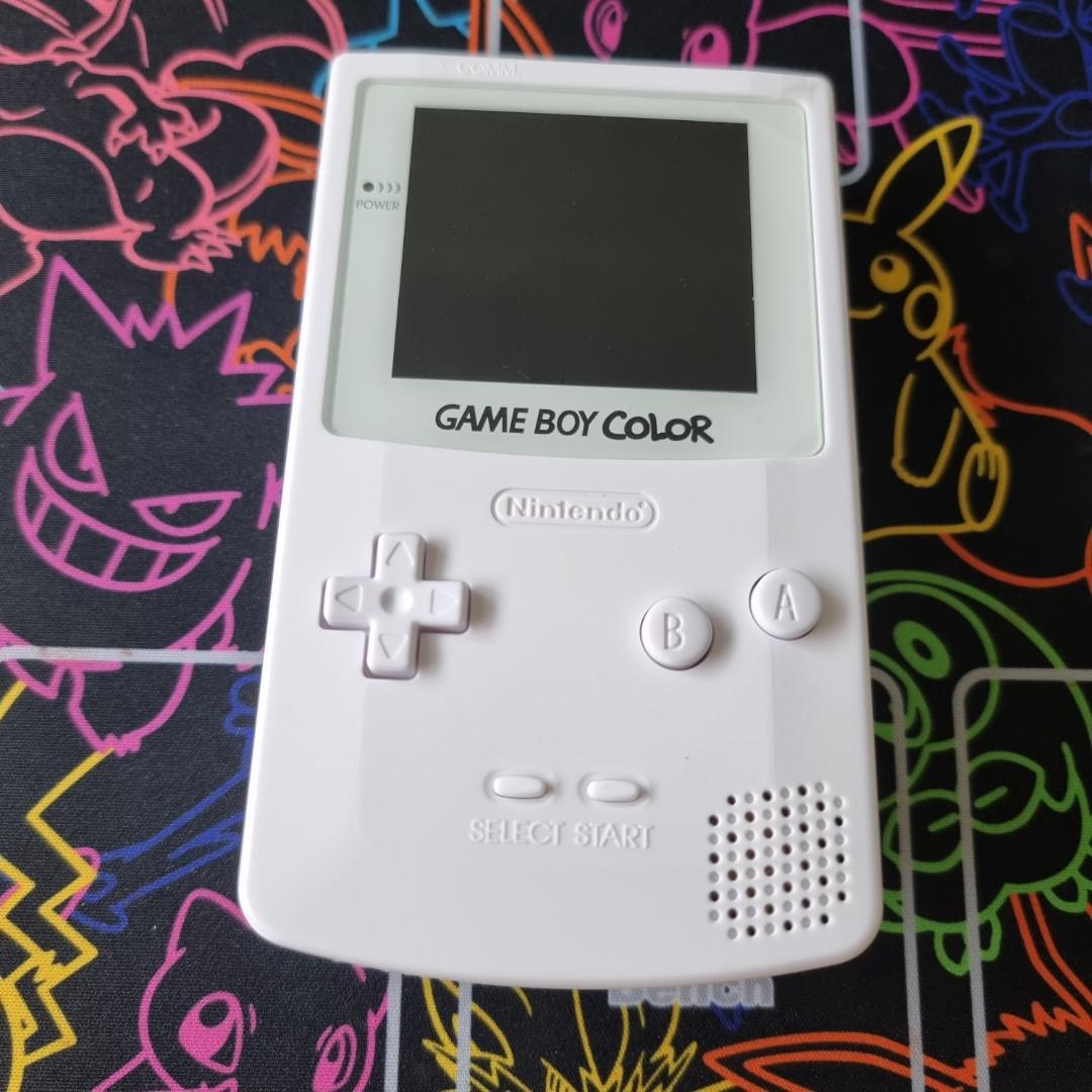 Nintendo Gameboy Colour Color White Handheld Gaming Console BACKLIT IPS GBC  Gold