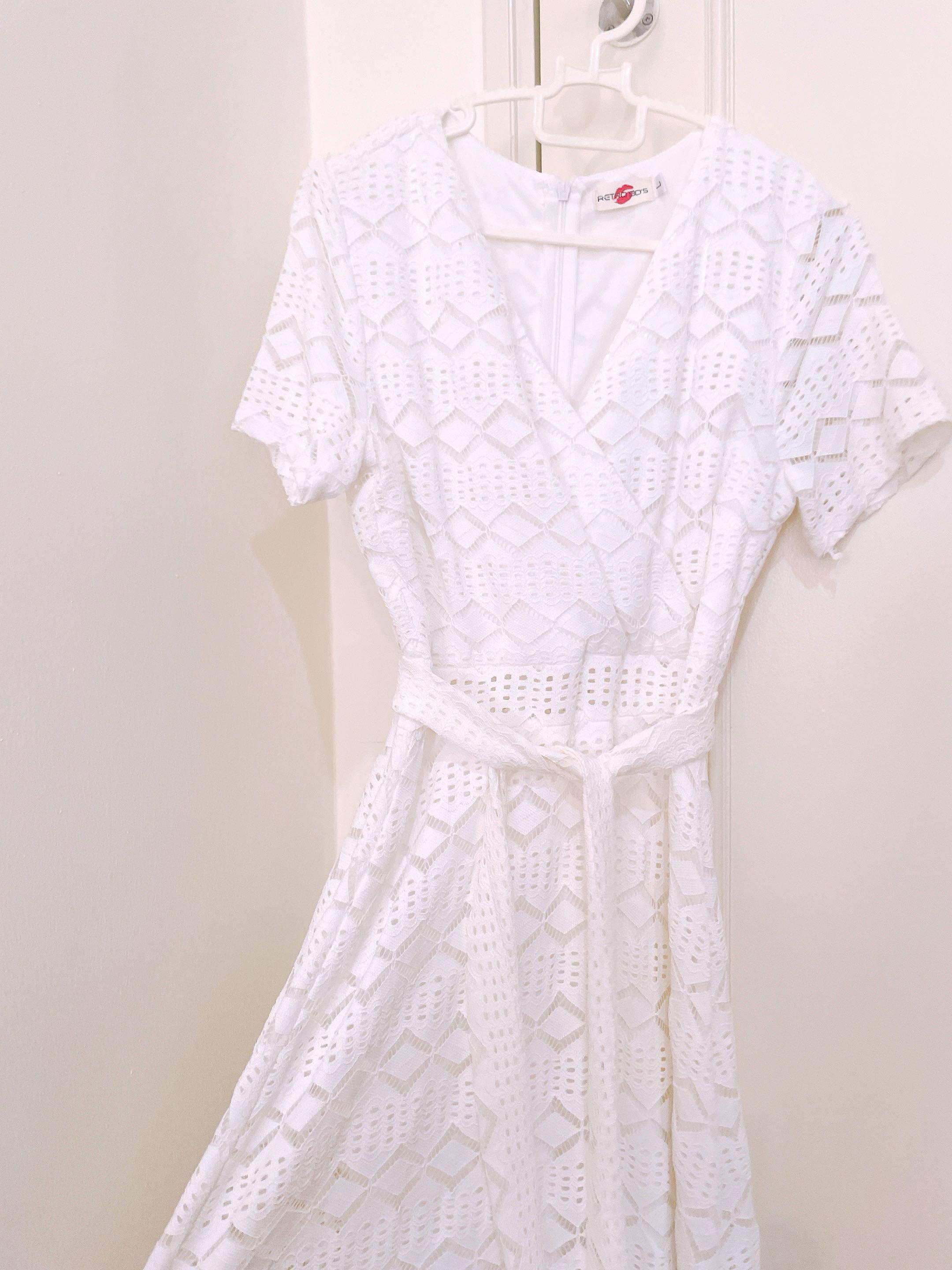 White Lace Dress Sunway Pyramid Evening Dress