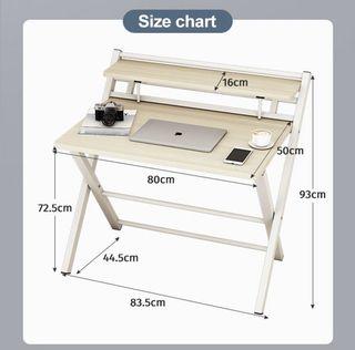 White/beige foldable table