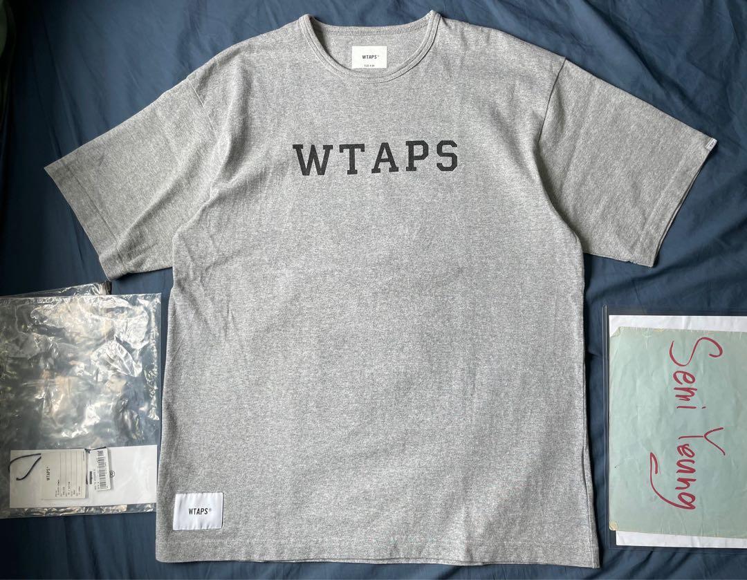 WTAPS 21SS COLLEGE / SS / COTTON(GRAY), 男裝, 上身及套裝, T-shirt ...