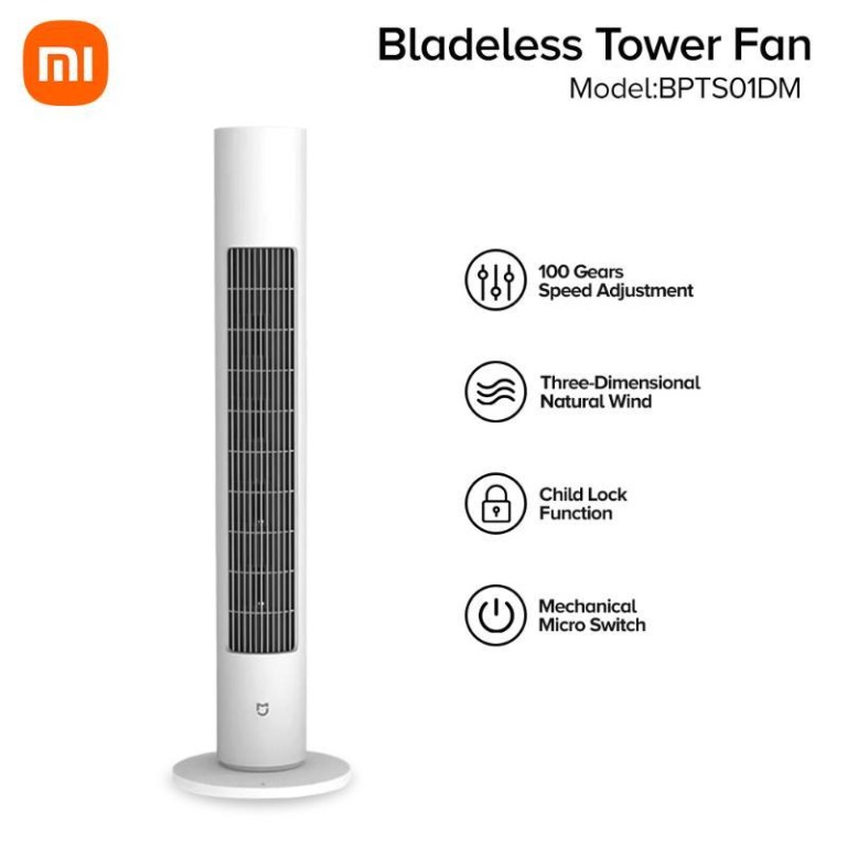 XIAOMI Mijia Bladeless Tower Fan Mi Home APP Remote Control Air cooler ...