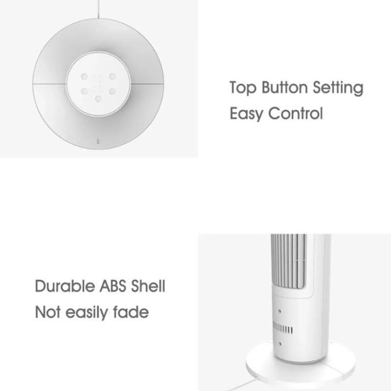 XIAOMI Mijia Bladeless Tower Fan Mi Home APP Remote Control Air cooler ...