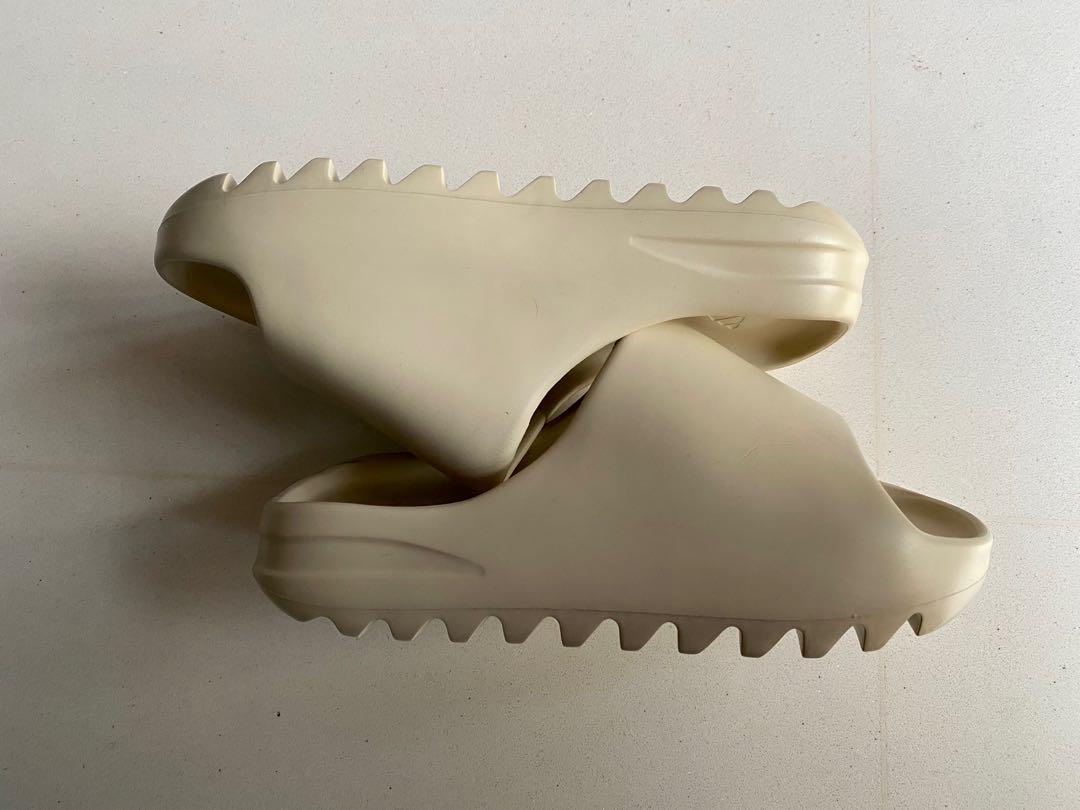YEEZY SLIDES 6 US/UK BONE WHITE, Men's Fashion, Footwear, Flipflops and  Slides on Carousell
