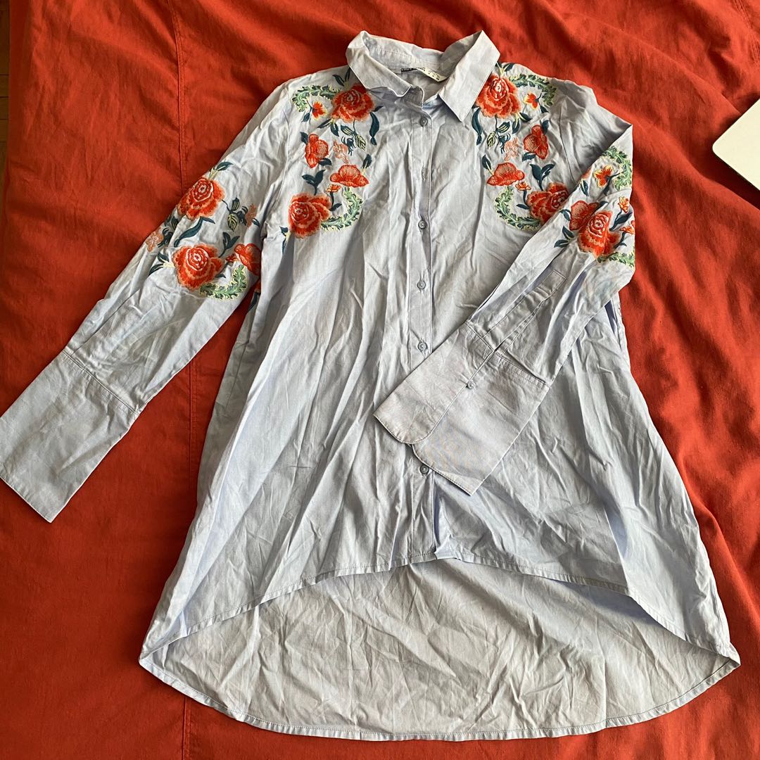 Zara Floral Tshirt Dress, Women's Fashion, Dresses & Sets, Dresses on