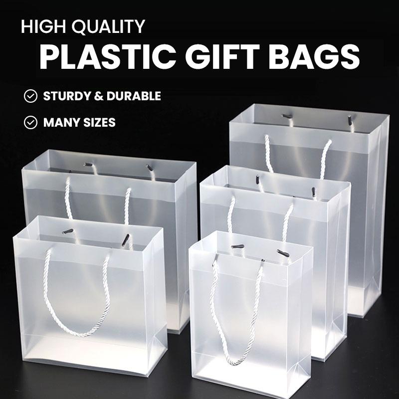 10pcs Thank You Gift Packaging Plastic Bags With Handles, Great For  Christmas Party Supplies