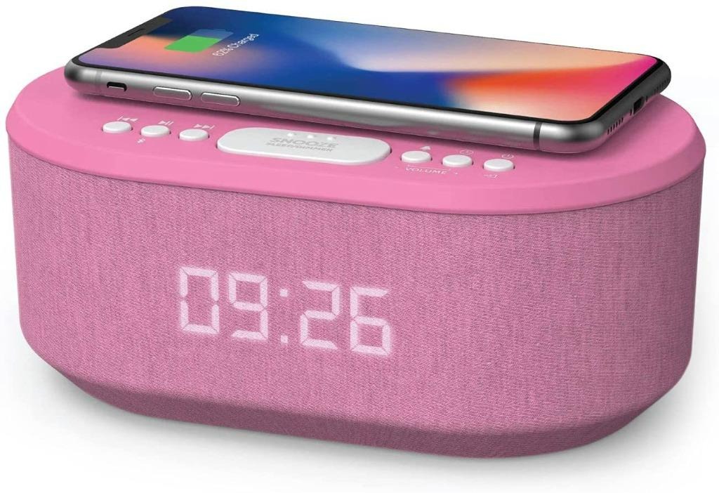 [1149] iBox Dawn Bedside Alarm Clock Radio No Ticking with USB Charger
