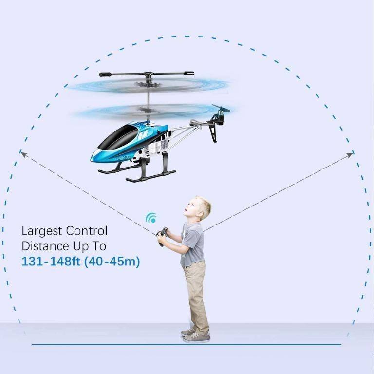 172 VATOS Remote Control Helicopter RC Helicopters with Gyro and LED Light Indoor 3 Channel Alloy Micro RC Helicopter Toy Gift for Kids Adult Mini Helicopter Remote Control Hobbies