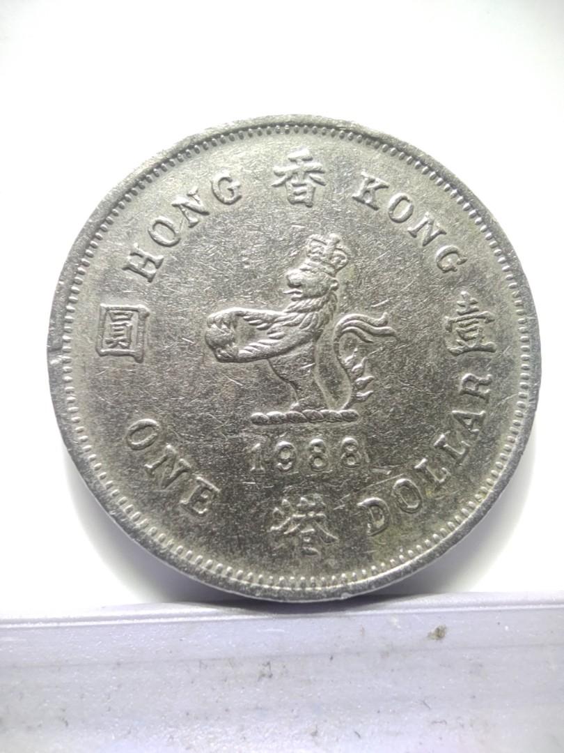 香港壹圓錢幣】1988年女皇頭英女王伊利沙伯二世香港壹圓硬幣, 興趣及遊戲, 收藏品及紀念品, 錢幣- Carousell