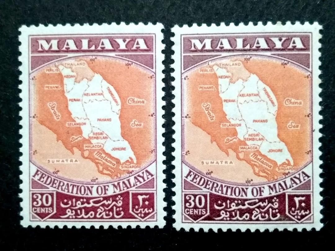 2890 1957 Federation Of Malaya Persekutuan Tanah Melayu Malaysia General Issue Complete Set 1889