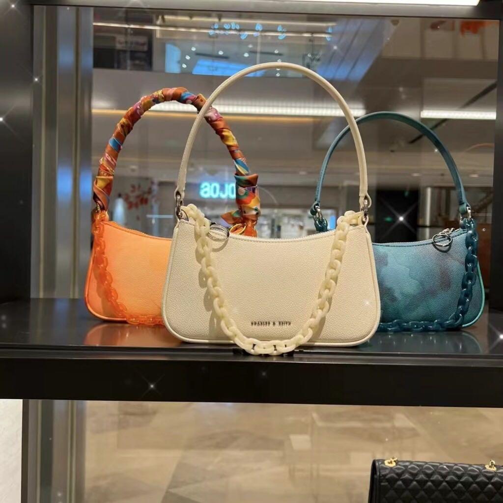 Charles Keith Alcott Scarf Link Chain Shoulder Bag