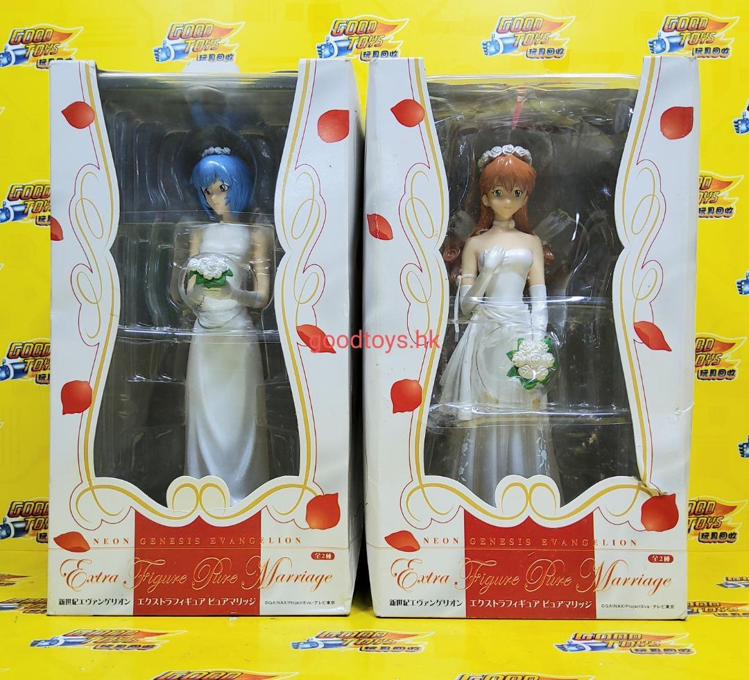 全新未開封盒殘SEGA NEON GENESIS EVANGELION EXTRA FIGURE PURE MARRIAGE  綾波麗明日香婚紗景品全2種