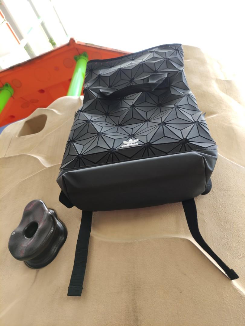 Adidas 3D Roll Top Black Backpack, Women's Fashion, Bags & Wallets