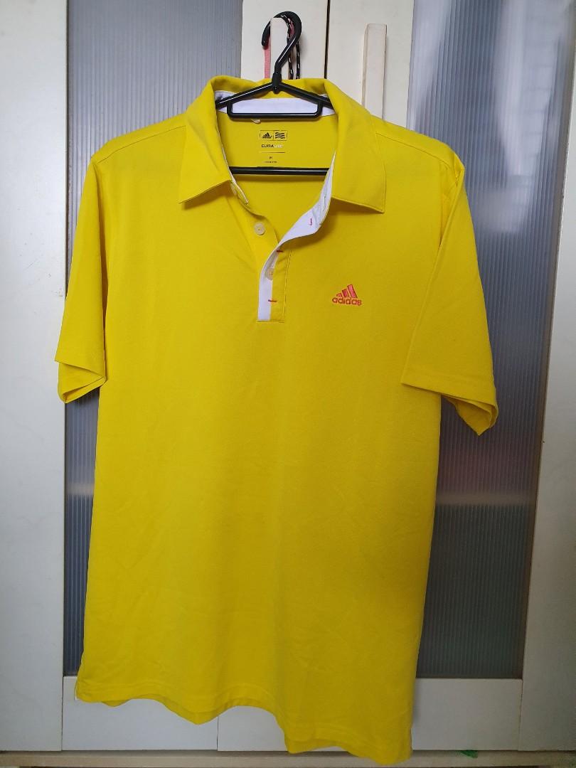 Adidas Dri Fit Golf Polo Shirt Yellow