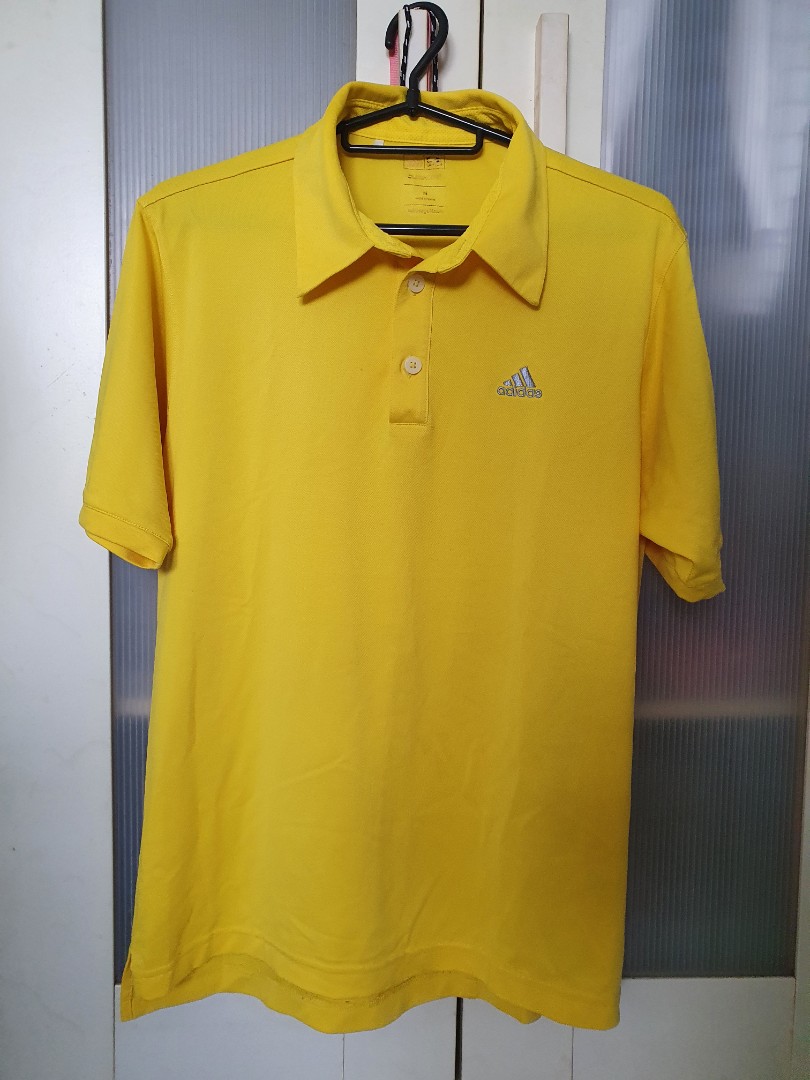 Adidas yellow polo cheap