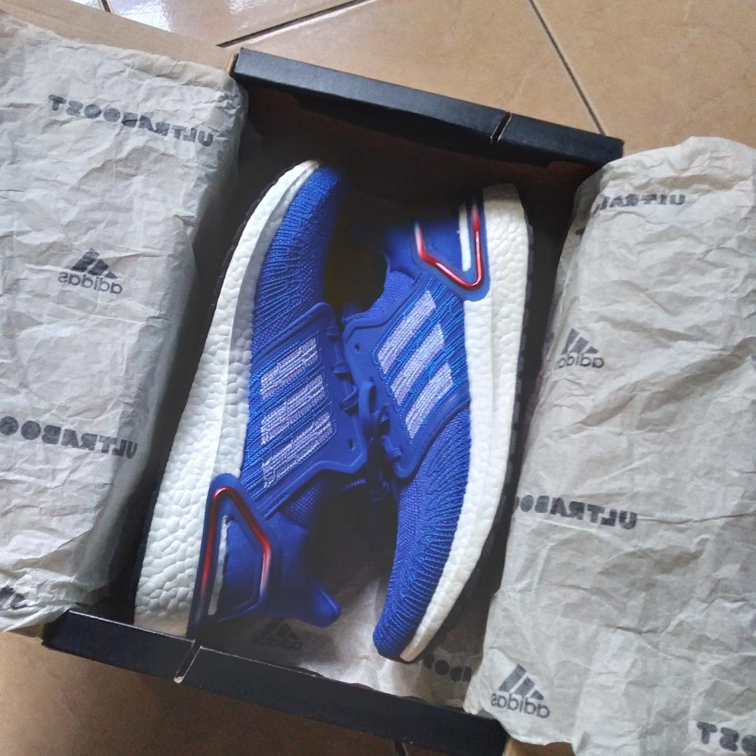 Adidas Ultraboost 20 EG0758 Blue Olah Raga Baju Olahraga di